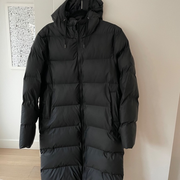 RAINS Long Puffer Winter Jacket - Picture 5 of 8